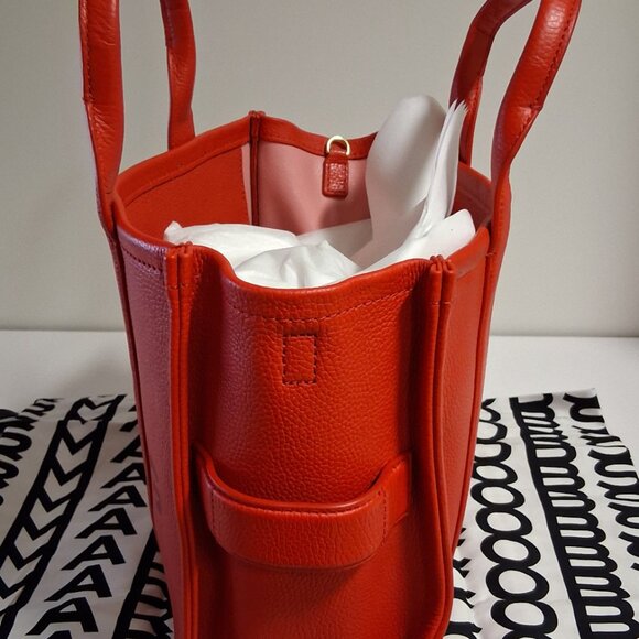 Marc Jacobs The Medium Tote Bag Red Leather - Picture 6 of 10